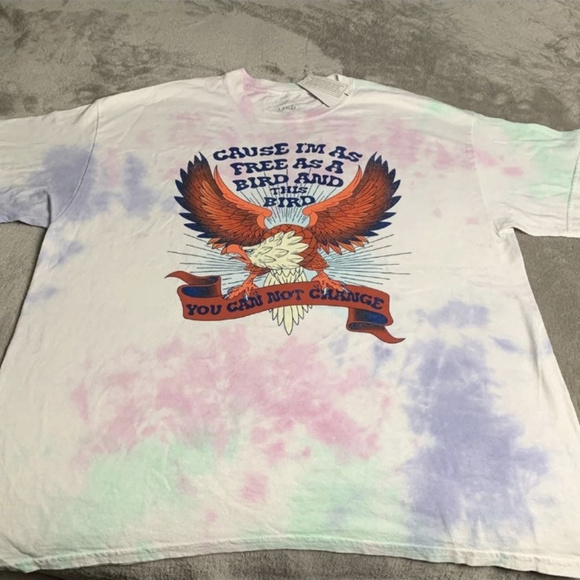 lyric culture shirts lynyrd skynyrd free bird tie dye tee 2x poshmark poshmark